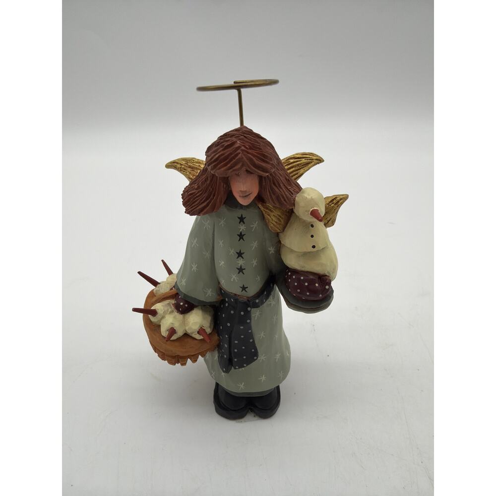 Williraye Studio Collectables Angel with Basket‎ of Snowmen - WW2229  - 1998